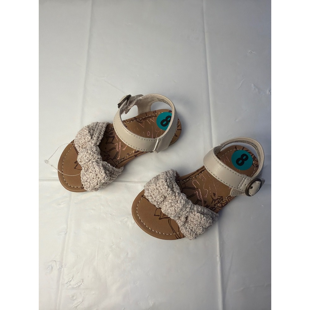 Blowfish Malibu Surly-T Toddler Girls Crochet Bow Sandals Cream Size 8T - Picture 3 of 7